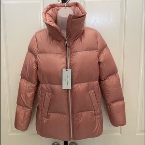 NEW wTag-COLE HAAN Pink Down Mock Jacket S